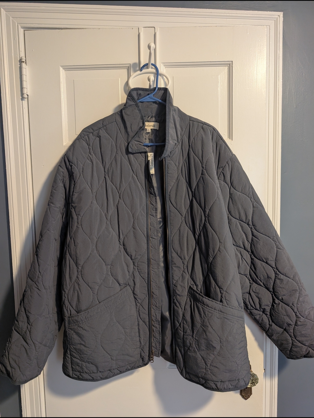 Madewell Quilted Jacket - Slate Blue